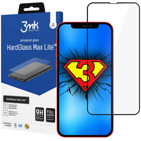 Загартоване скло 3mk HardGlass Max Lite для Apple iPhone 13 Black