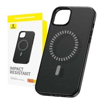 Магнітний чохол Baseus Fauxther Series для iPhone 15 Plus (чорний)