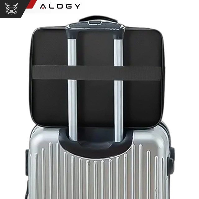 Taška na dokumenty Alogy s číselným zámkem - 37x26x11cm černá