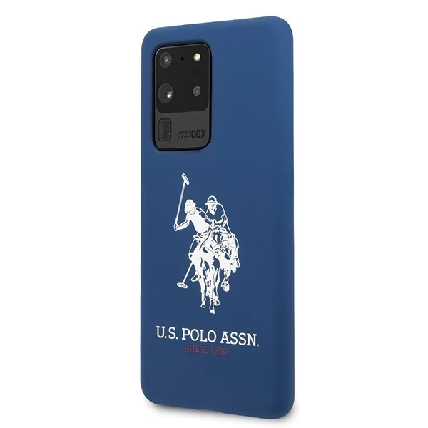 US Polo silikónová kolekcia Samsung Galaxy S20 Ultra puzdro na telefón námornícka modrá/námornícka