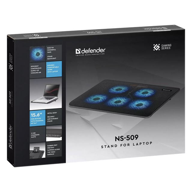 Cooling pad laptop stand Notebook LED backlight 15.6 inches black