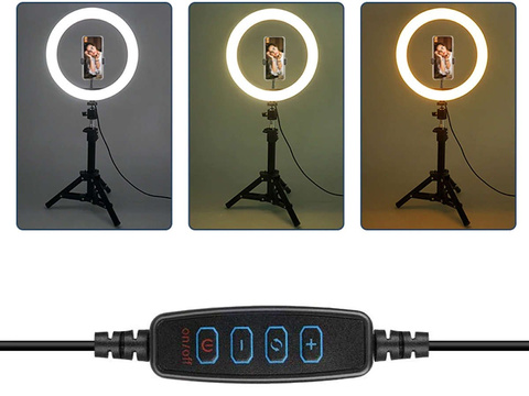 Кільцевий світильник зі штативом Alogy для фотографій макіяжу