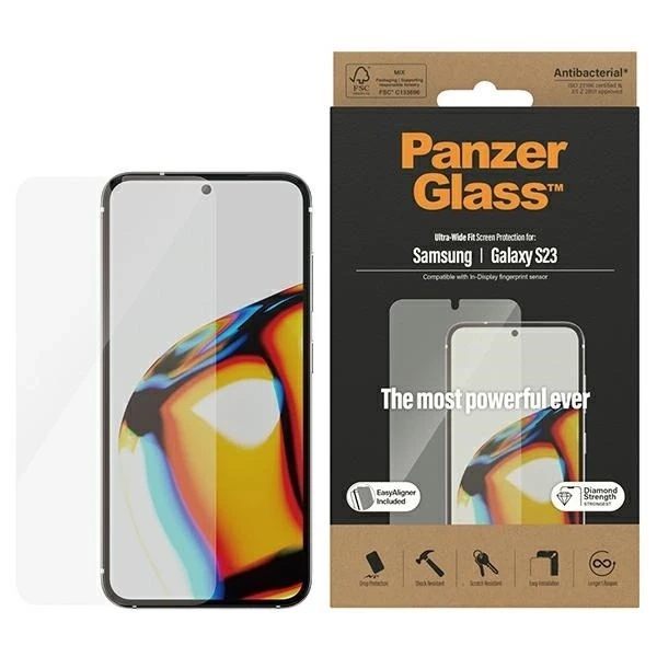 Tvrdené sklo pre Samsung Galaxy S23 PanzerGlass Ultra-Wide Fit EasyAligner