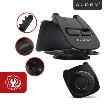 Автомобільний GPS-тримач для телефону Cockpit Car Dashboard Cars Rotatable 360 ​​​​Degrees for 6.5" Alogy Phone Black