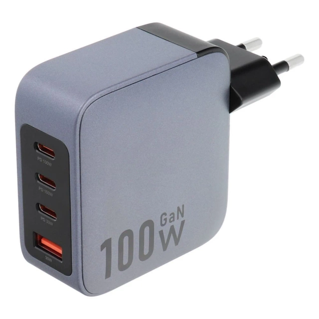 Nabíječka Forcell GaN 100W 3xUSB-C 1xUSB-A PD QC SFC