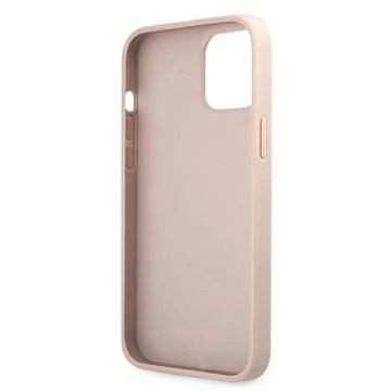 Guess GUHCP12L4GMGPI iPhone 12 Pro Max 6,7" różowy/рожевий твердий чохол 4G з великим металевим логотипом
