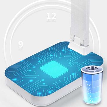 LED-Schreibtisch-Nachtlicht, Lese-Schreibtischlampe, Touch-verstellbar, 3 Modi, kabelloses USB-Kabel, Weiß