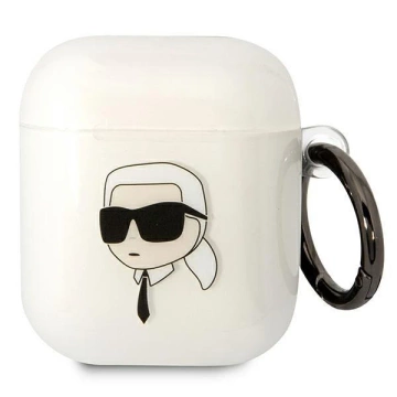 Ochranné pouzdro na sluchátka Karl Lagerfeld pro AirPods 1/2 kryt průhledný Karl`s Head