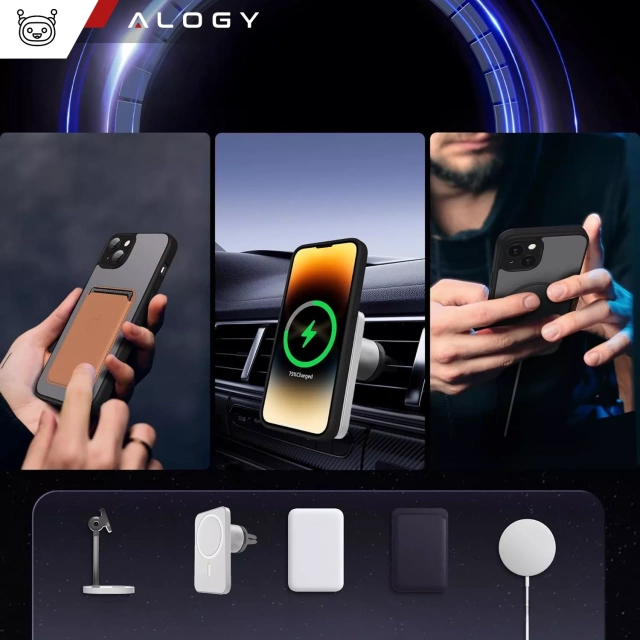 Чохол для Apple iPhone 13 Alogy MagSafe Hybrid Matte Case Matte Cover with Lens Protection Black