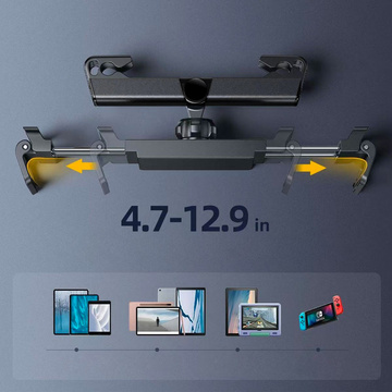 Автомобільний тримач для телефону/планшета Alogy 4.7-12.9" чорний