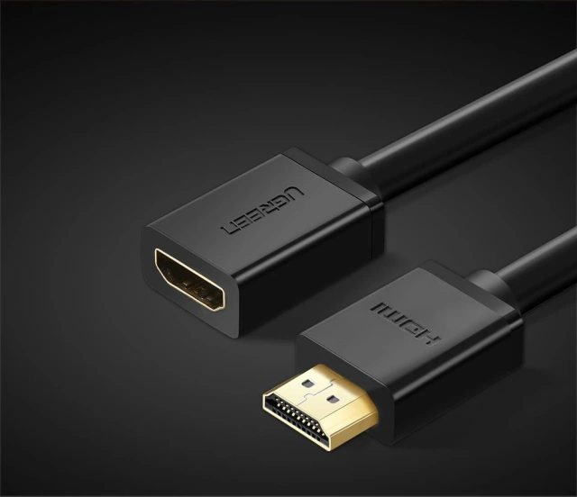 Kabel UGREEN Verlängerungskabel HDMI (weiblich) - HDMI (männlich) 19-polig 1,4 V 4K 60 Hz 30 AWG 2 m schwarz (10142)