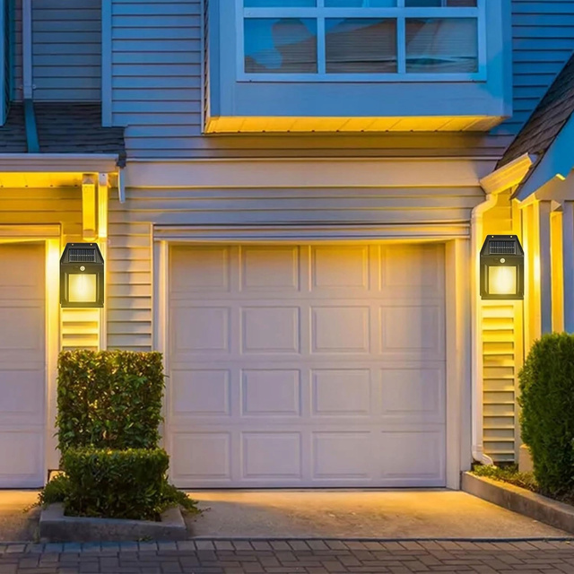 Solar LED lamp facade wall outdoor Bulb motion sensor twilight waterproof IP65 wall lamp retro garden light