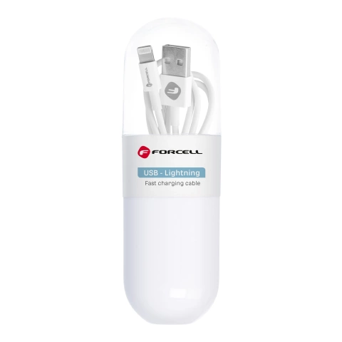 Kabel USB do Lightning Forcell 1m 1A TPE Biały iPhone iPad AirPods