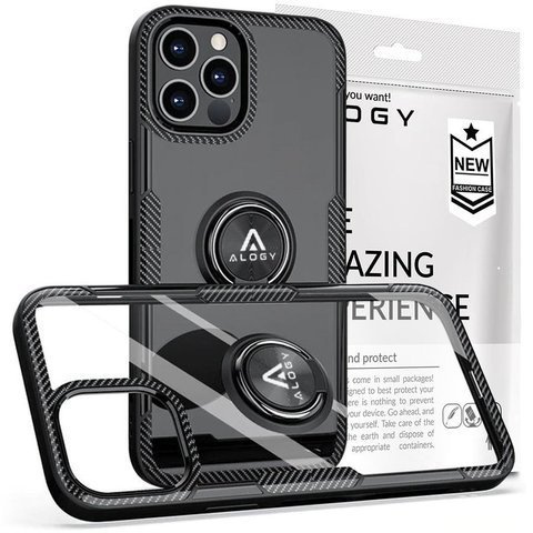 Etui Alogy Ring Holder Armor für Apple iPhone 12/ 12 Pro schwarz