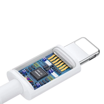 Kabelová blesková sluchátka do uší Joyroom Ben Series s dálkovým ovládáním a mikrofonem bílá (JR-EP3)