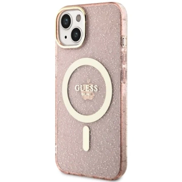 Etui Guess GUHMP14MHCMCGP pro iPhone 14 Plus 6,7" pevný obal Glitter Gold MagSafe