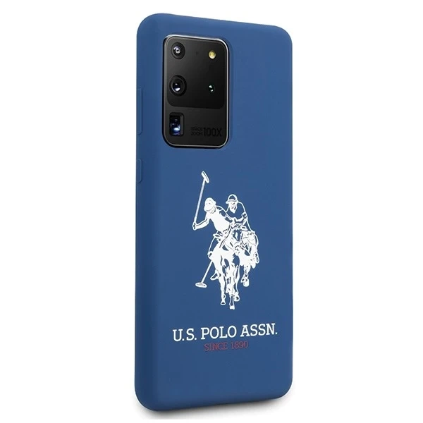 US Polo silikónová kolekcia Samsung Galaxy S20 Ultra puzdro na telefón námornícka modrá/námornícka