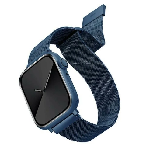 Pasek UNIQ Dante Apple Watch Series 4/5/6/7/8/SE/SE2 38/40/41 mm nerezová ocel niebieski/kobaltově modrá