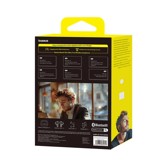 Słuchawki Baseus Bowie M2s Ultra TWS z ekranem LCD – czarne