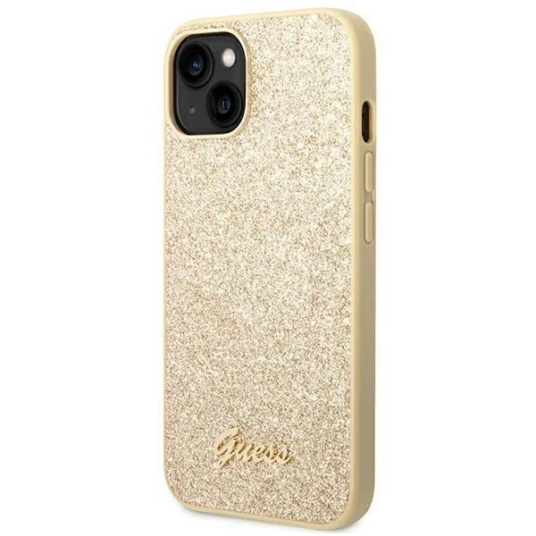Etui Guess GUHCP14MHGGSHD für Apple iPhone 14 Plus 6,7" Złoty/Gold Hard Case Glitter Script