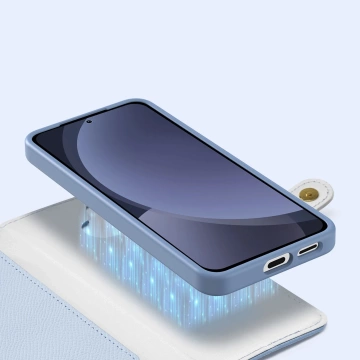 Шкіряний чохол Samsung Galaxy S25 Dux Ducis Lava Blue