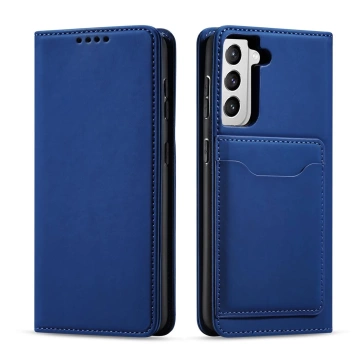 Magnet Card Case case for Samsung Galaxy S22 (S22 Plus) cover card wallet stand blue