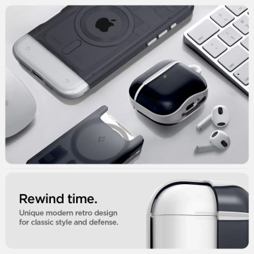 Чохол для Apple AirPods 4 Spigen Classic C1 Graphite Carabiner