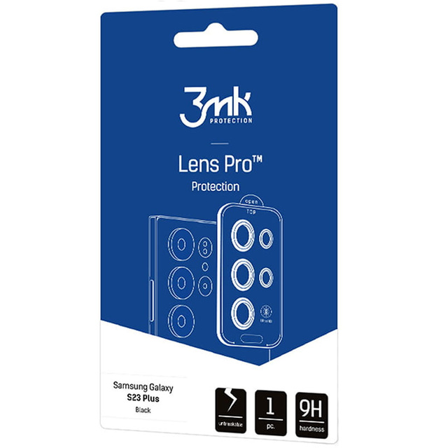 3mk kryt na fotoaparát pre Samsung Galaxy S23 Lens Protection Pro Black