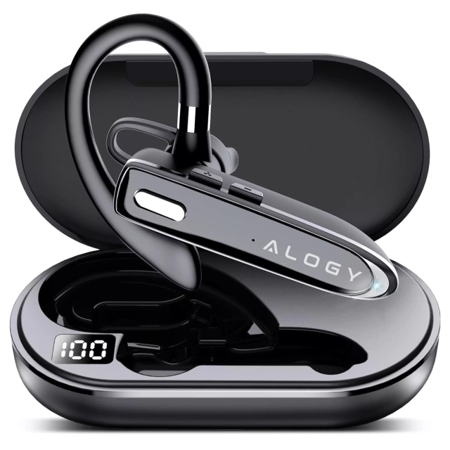 Kabelloses Headset für Bluetooth 4.0-Anrufe, Auto-Headset mit Display V8 Schwarz