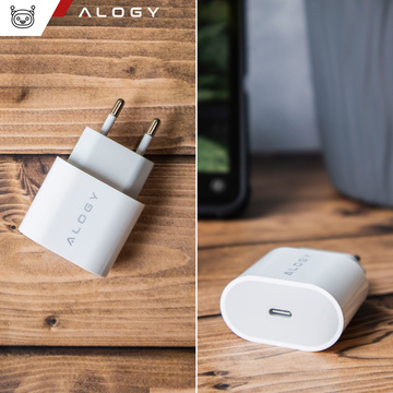 Rýchla a výkonná 35W USB-C nástenná nabíjačka USB typu C PD GaN pre iPhone Alogy White