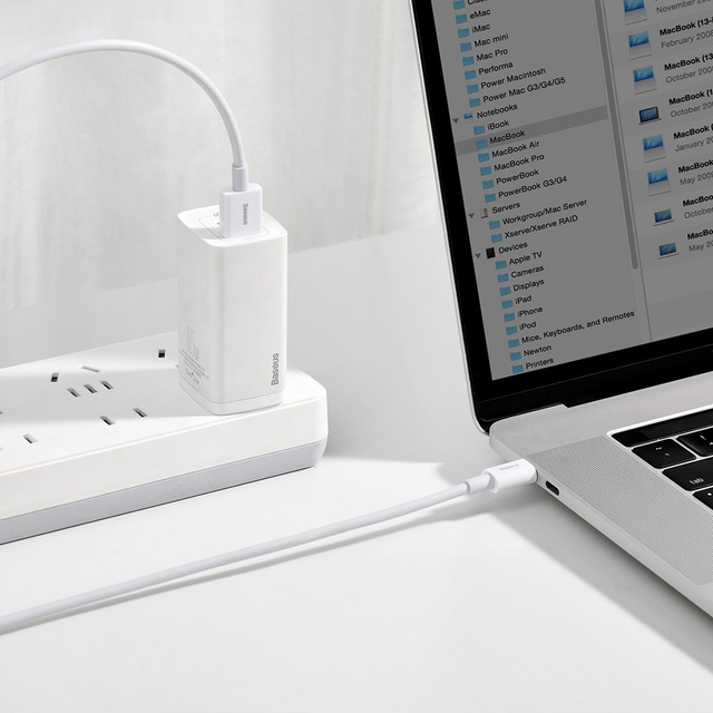 1m Baseus Superior Kabel USB zu USB-C Typ C 66W Weißes Kabel