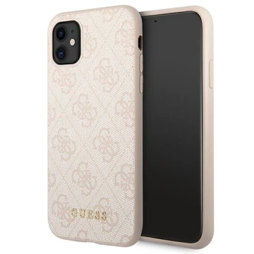 Etui Guess GUHCN61G4GFPI na iPhone 11 6,1" pevný obal 4G kovové zlaté logo