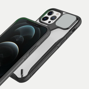 Nillkin Cyclops Case durable case with camera cover and foldable stand for iPhone 13 Pro black