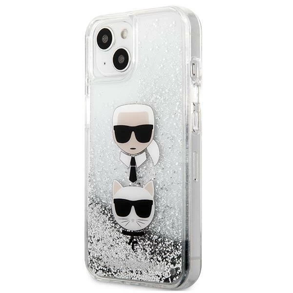 Karl Lagerfeld KLHCP13SKICGLS iPhone 13 mini 5,4" srebrny/silver hardcase Liquid Glitter Karl