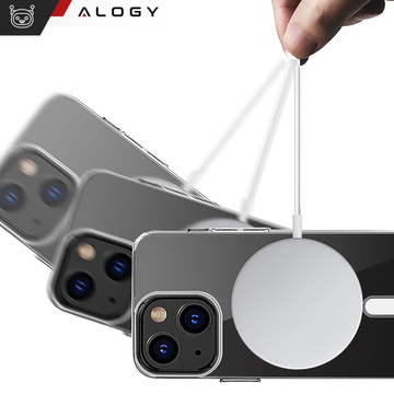 Чохол для iPhone 15 Plus MagSafe Hybrid Case Cover Shock Clear Alogy Transparent