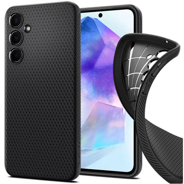 Etui Spigen Liquid Air für Samsung Galaxy A55 5G Mattschwarz