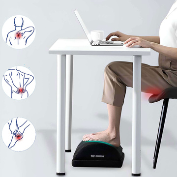 Kancelárska opierka nôh, opierka nôh, nohy, stehná, ergonomická do práce, kancelárie, na voľný čas, Mozos FS5, čierna