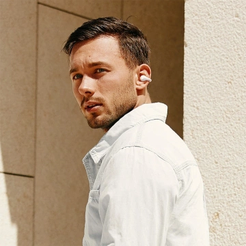 Słuchawki Baseus Bass 15 Clip OWS + Kabel USB-C 30cm Białe