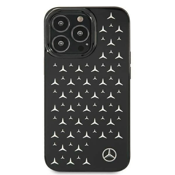 Захисний чохол Mercedes MEHCP13LESPBK для Apple iPhone 13 Pro / 13 6.1" black/black hardcase Silver Stars Pattern
