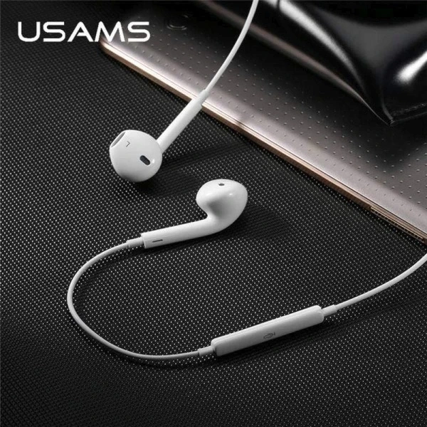 USAMS Stereo slúchadlá EP-24 lightning iPhone 7/8/X/XS/XS Max/XR biela/biela HSEP2401