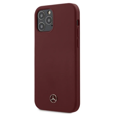 Ochranné puzdro Mercedes MEHCP12MSILRE pre Apple iPhone 12/12 Pro 6,1" červené/červené pevné puzdro Silicone Line