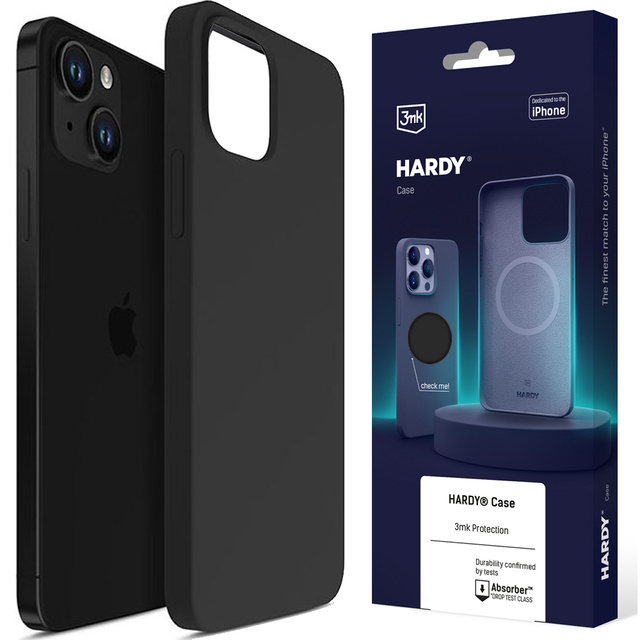 Etui Apple iPhone 14 Plus - 3mk Hardy silikonové pouzdro MagCase Graphite