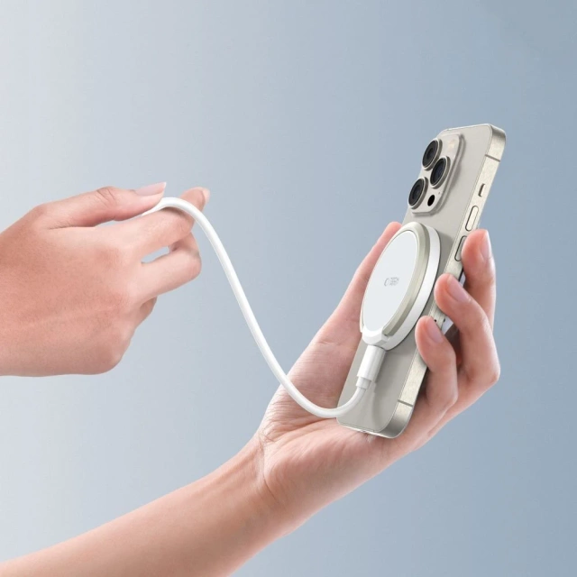 Зарядний пристрій MagSafe Tech-Protect QI15W-A33 Білий 15 Вт Підставка