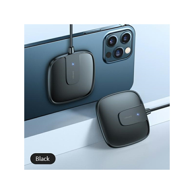 Індукційний зарядний пристрій USAMS US-CD159 magnetic W1 15W Extra-thin iPhone 12 series black/black CD159DZ01