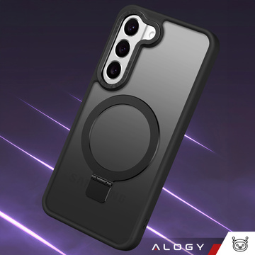 Alogy Stand Ring Case Pancierové puzdro na telefón MagSafe pre Samsung Galaxy S23 Plus matné čierne