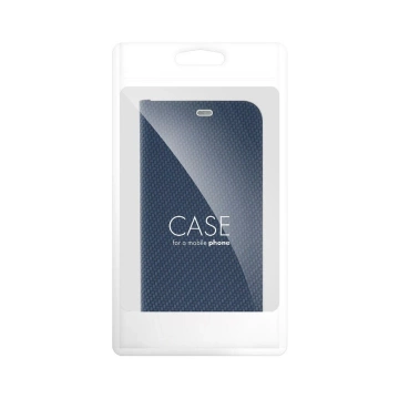 Puzdro LUNA Book Carbon pre Apple iPhone 15 Pro Max modré