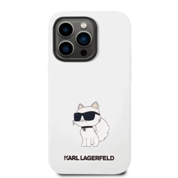 Karl Lagerfeld Case KLHCP14XSNCHBCH for iPhone 14 Pro Max 6.7" hardcase Silicone Choupette white/white