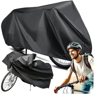 Fahrrad-/Roller-/Motorradabdeckung, Plane, Fahrradhülle, schützend, wasserdicht, Winter/Sommer, mit Alogy-Hülle, Schwarz, XL