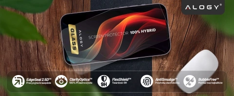 Hybridní sklo pro Realme 11 Pro 5G / Pro Plus Screen Protector Alogy Flexi Glass 9H Case Friendly Flat Screen Cover