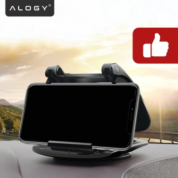 Car GPS Phone Holder Cockpit Car Dashboard Cars Rotatable 360 ​​Degrees for 6.5" Alogy Phone Black